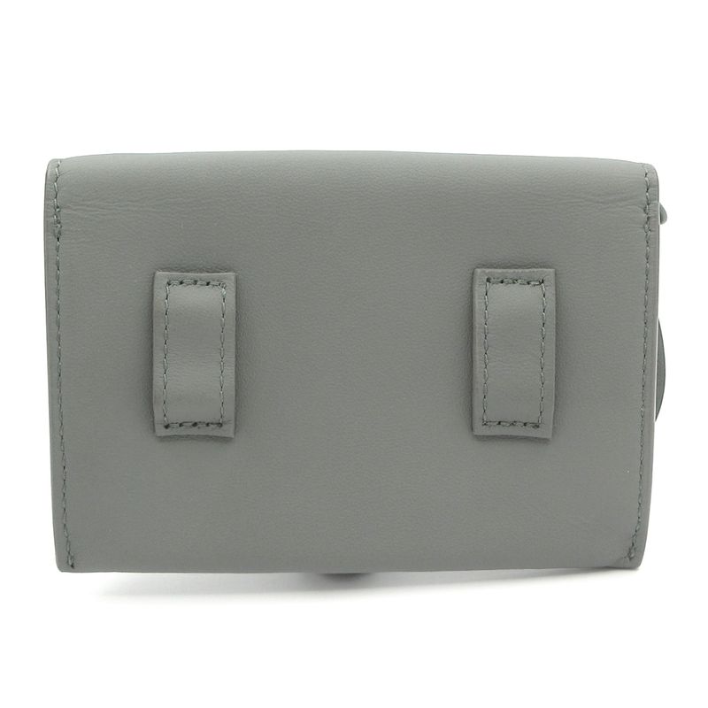 Dior Christian Dior Coin Case Saddle Gray Leather