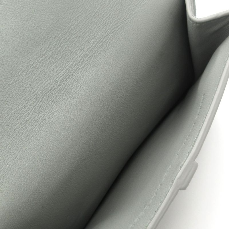 Dior Christian Dior Coin Case Saddle Gray Leather