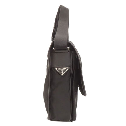Prada V166 Messenger Bag Logo Hardware Shoulder Bag Nylon Women