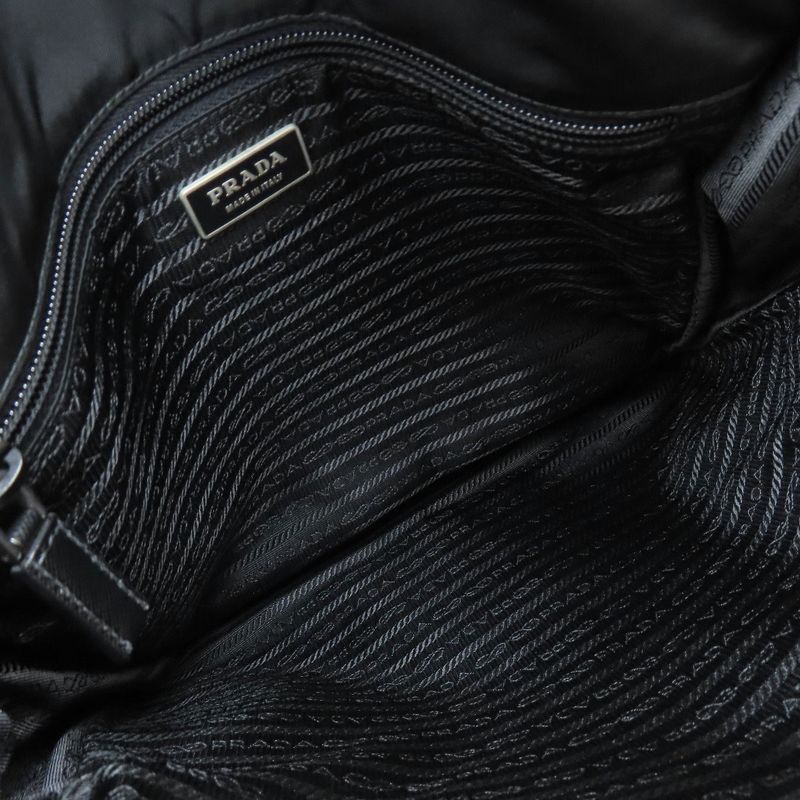 Prada V166 Messenger Bag Logo Hardware Shoulder Bag Nylon Women