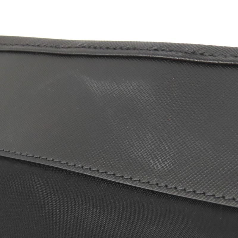 Prada V158 Messenger Bag Logo Hardware Shoulder Bag Nylon Women