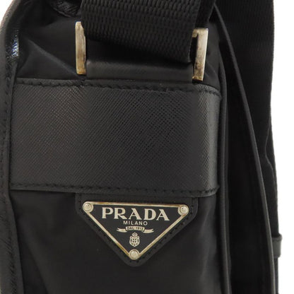Prada V158 Messenger Bag Logo Hardware Shoulder Bag Nylon Women