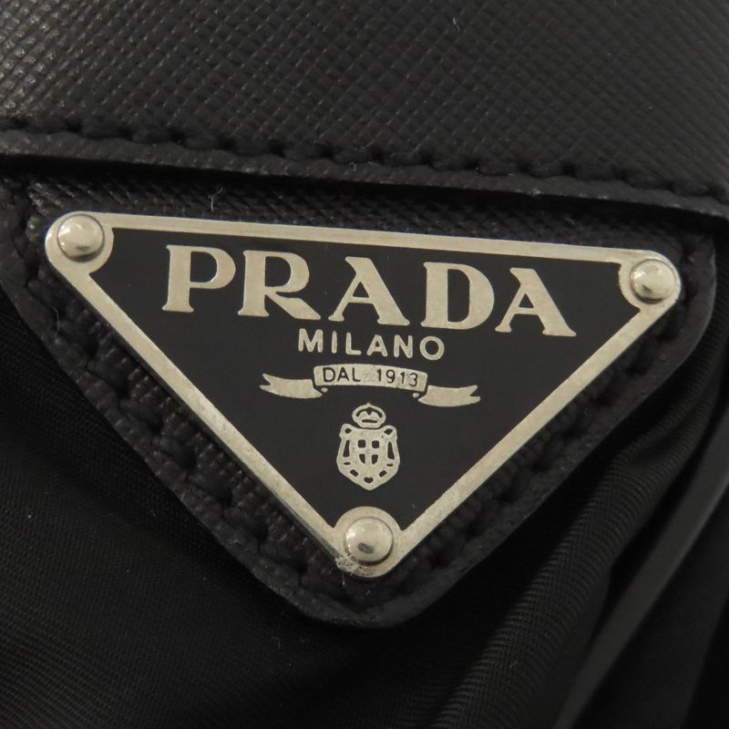 Prada Messenger Bag Logo Hardware Shoulder Bag Nylon Women