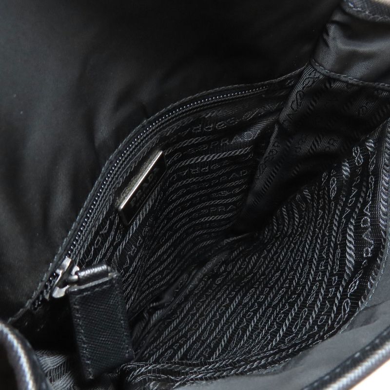 Prada Messenger Bag Logo Hardware Shoulder Bag Nylon Women