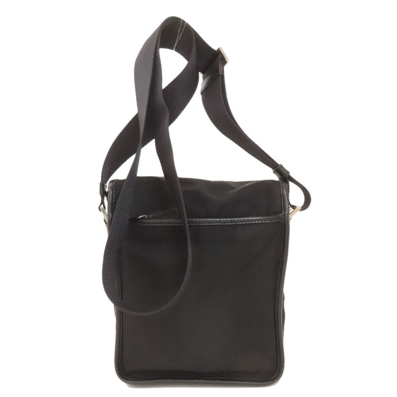 Prada Messenger Bag Logo Hardware Shoulder Bag Nylon Women