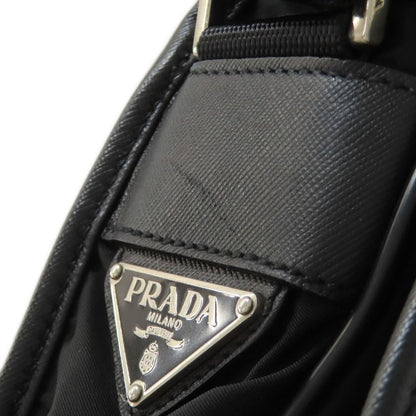 Prada Messenger Bag Logo Hardware Shoulder Bag Nylon Women