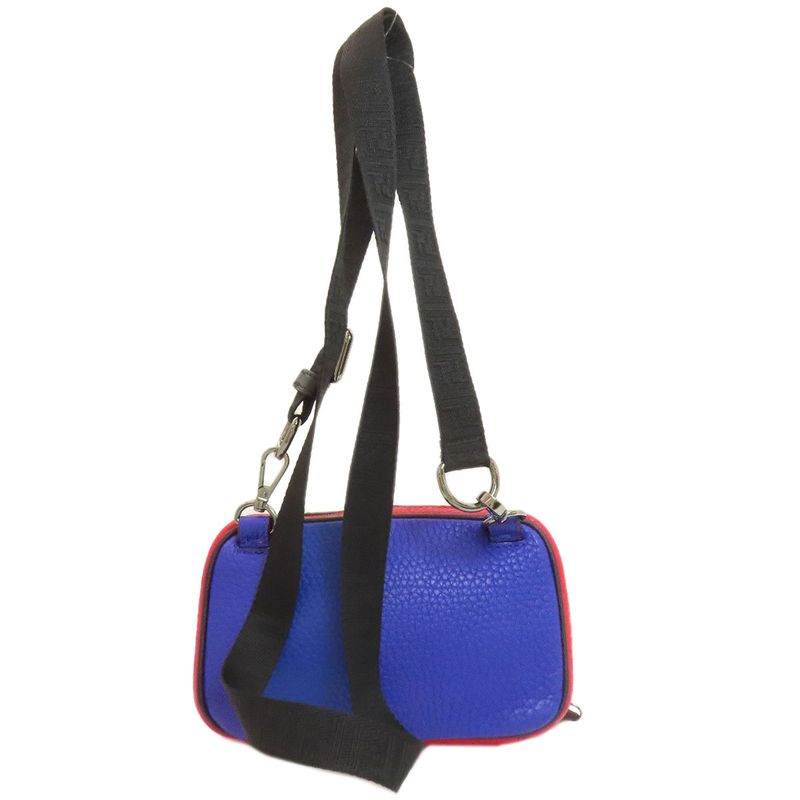 Fendi Logo Shoulder Bag Leather Women