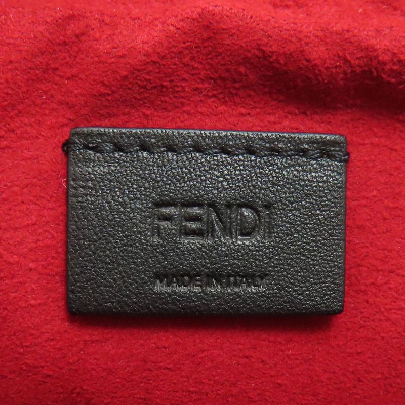 Fendi Logo Shoulder Bag Leather Women