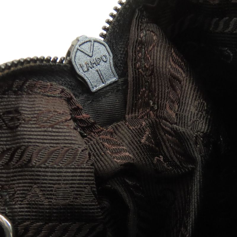 Prada Logo Hardware Shoulder Bag Nylon Women