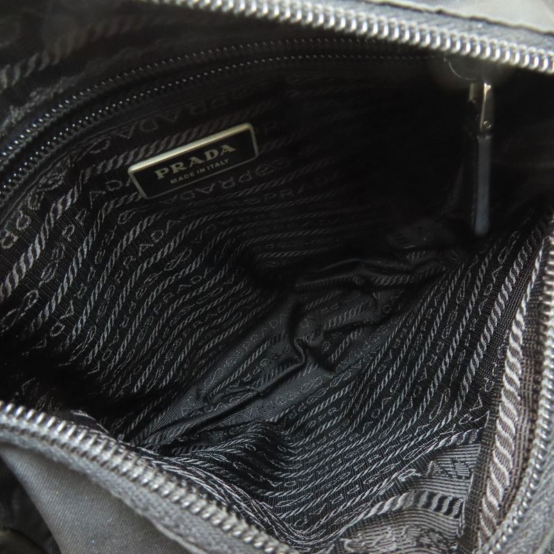 Prada Logo Hardware Shoulder Bag Nylon Women