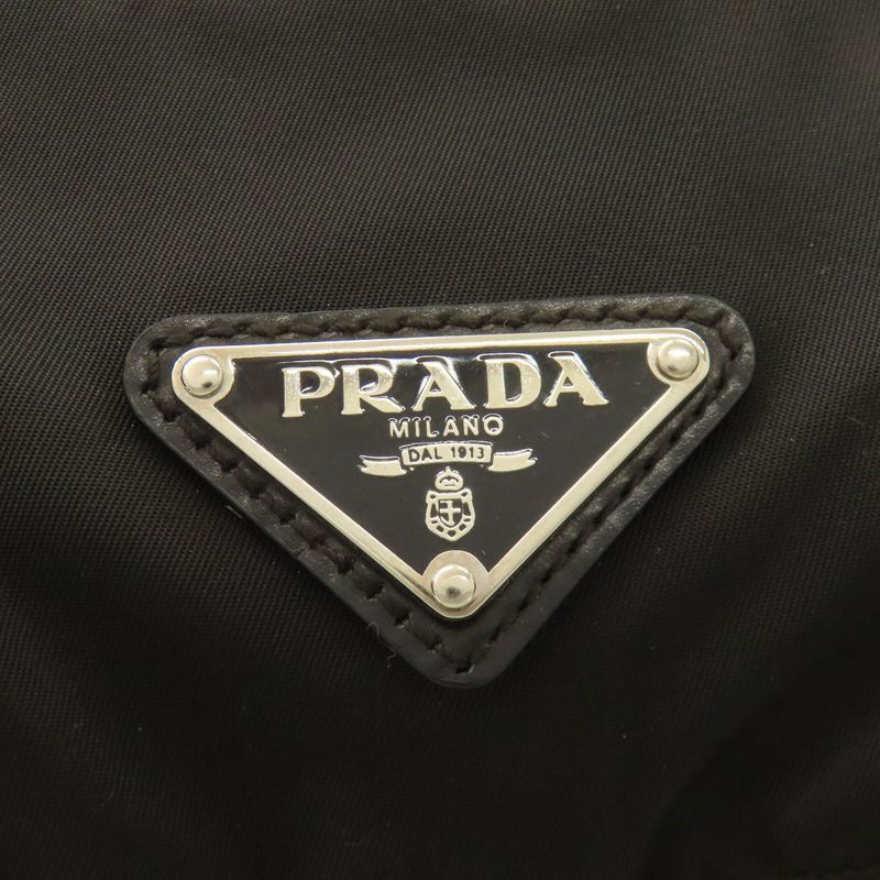 Prada Logo Hardware Shoulder Bag Nylon Women