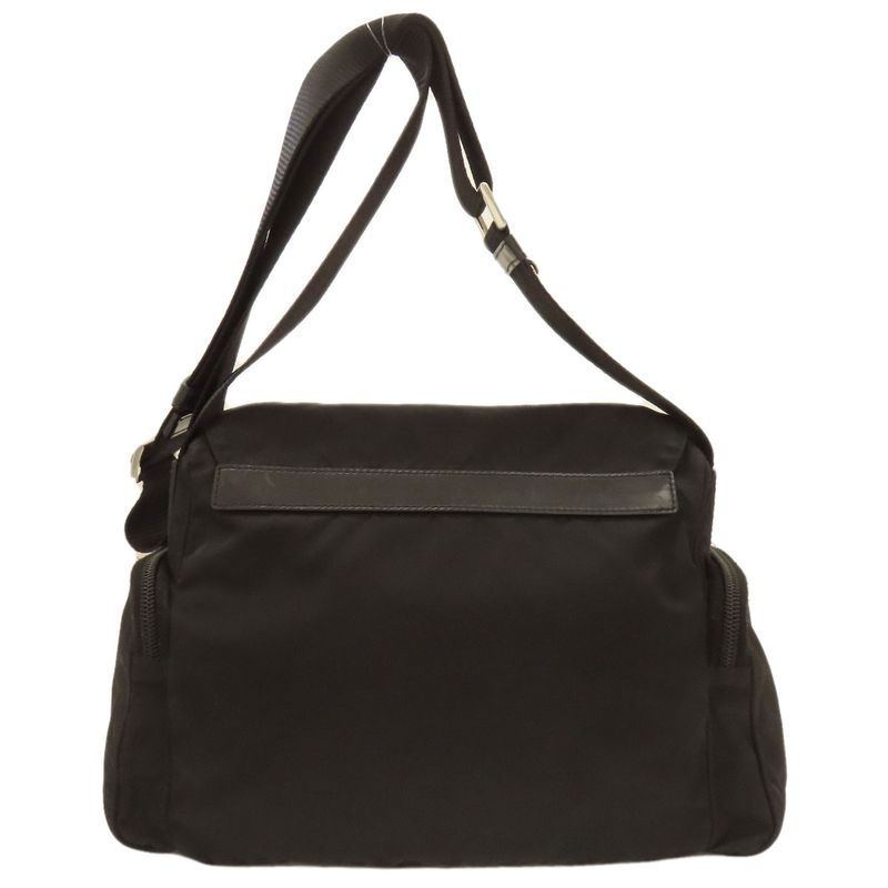 Prada Logo Hardware Shoulder Bag Nylon Women