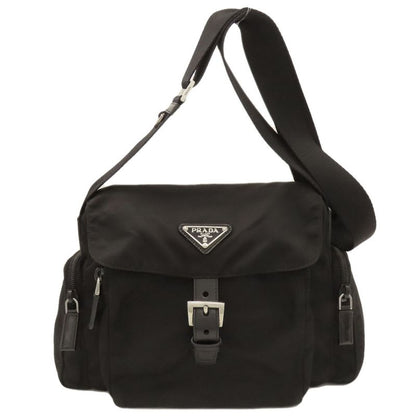 Prada Logo Hardware Shoulder Bag Nylon Women
