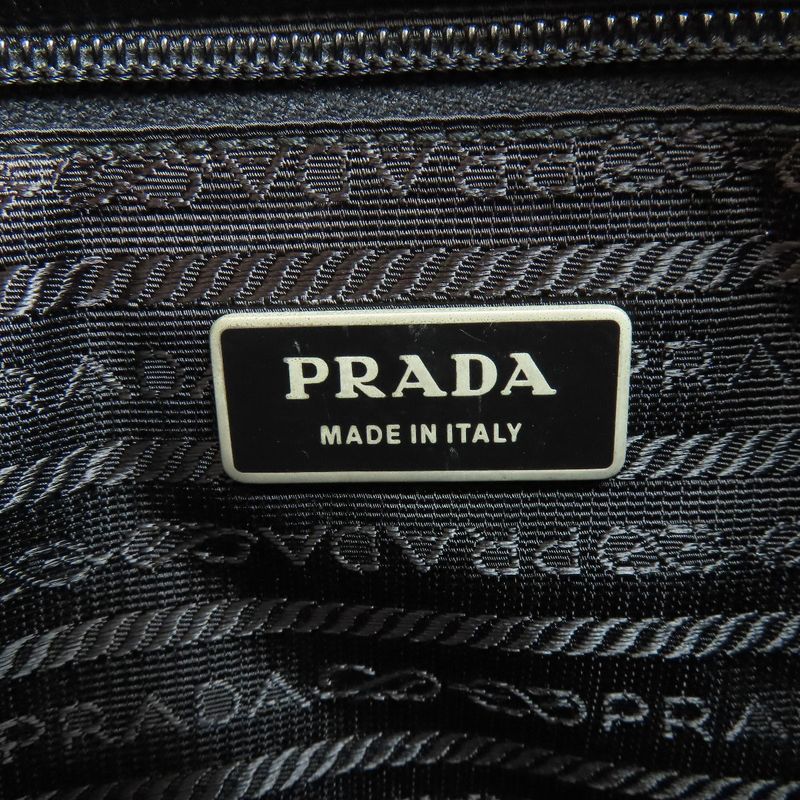 Prada Logo Hardware Shoulder Bag Nylon Women