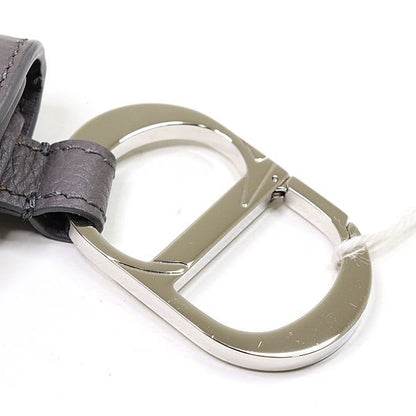 Dior Saddle Pouch Leather Gray CD Hook Hardware Mini Accessory