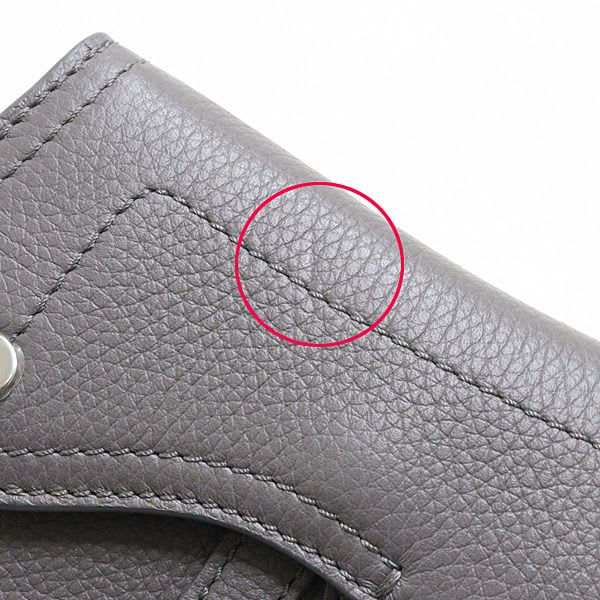 Dior Saddle Pouch Leather Gray CD Hook Hardware Mini Accessory