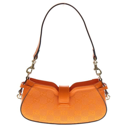 Gucci GG Canvas Moonside Mini Shoulder Bag Orange Canvas and Leather 786035