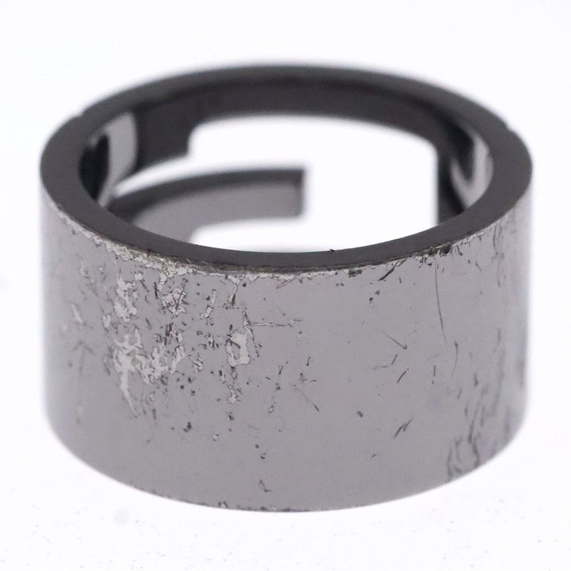 Gucci G Logo Ring Dark Silver Gunmetal Ag925