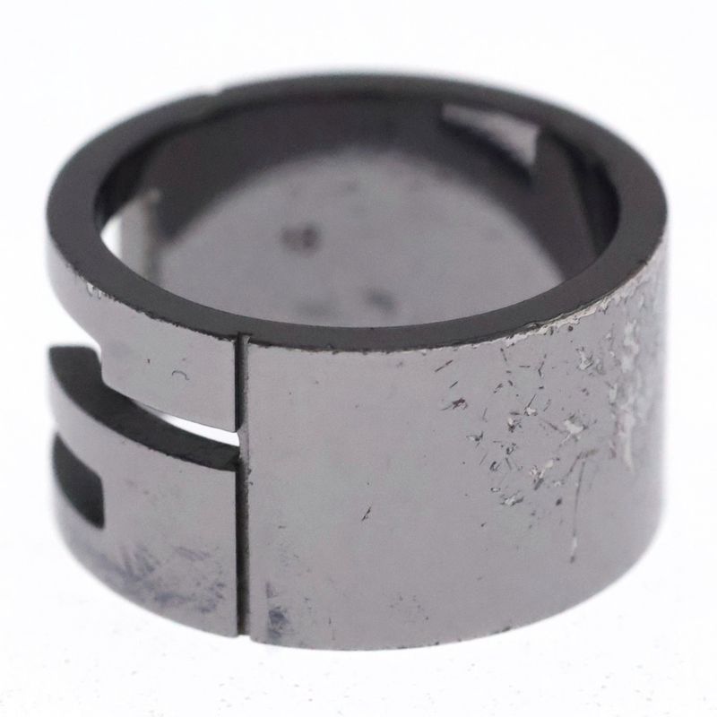 Gucci G Logo Ring Dark Silver Gunmetal Ag925
