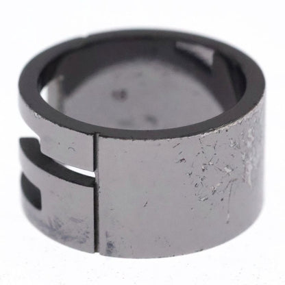 Gucci G Logo Ring Dark Silver Gunmetal Ag925