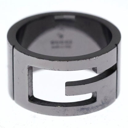 Gucci G Logo Ring Dark Silver Gunmetal Ag925