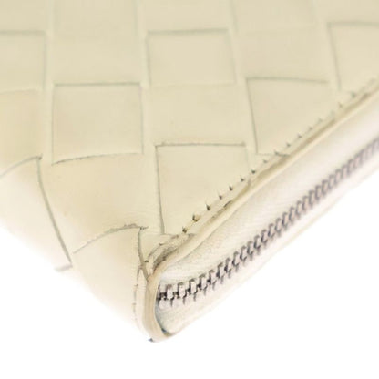 Bottega Veneta Intrecciato Leather Wallet Long Wallet White