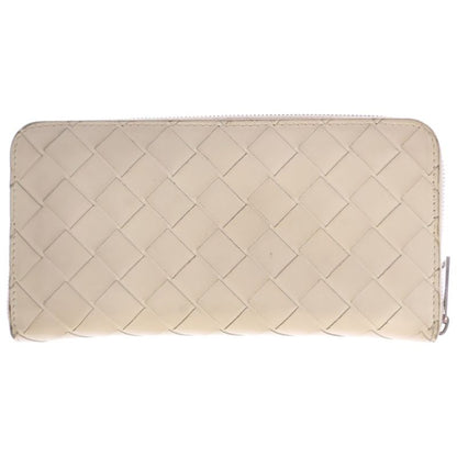 Bottega Veneta Intrecciato Leather Wallet Long Wallet White