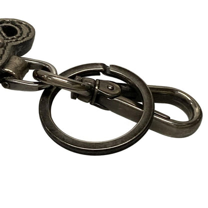 Prada Key Holder (charm ) 1ar245 Silver Bear Leather