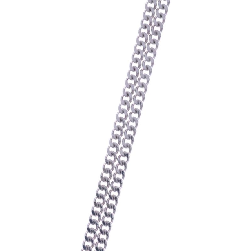 Dior Pendant Necklace Leta Ring Logo Icon Pendant Necklace Silver Chain