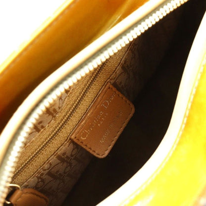 Christian Dior Lady Dior Canage Medium 2way Handbag Shoulder Bag Yellow Patent