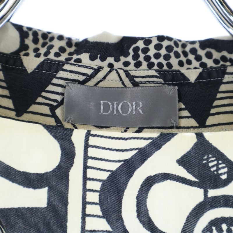 Dior Homme 20aw×shaw N Stuss Y Shaw N Stuss Y Collaboration Floral Logo Print Silk