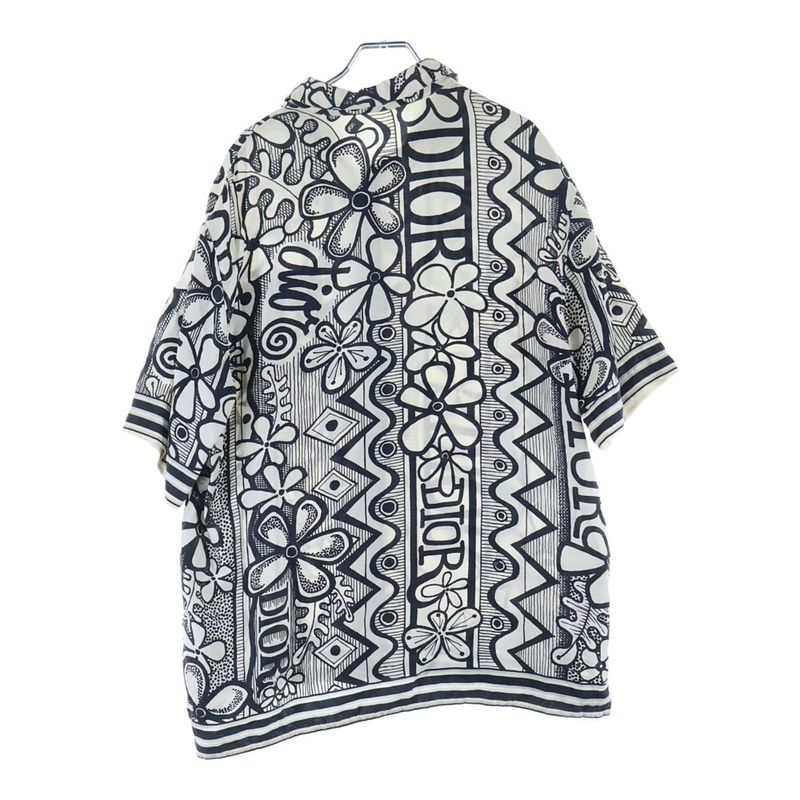 Dior Homme 20aw×shaw N Stuss Y Shaw N Stuss Y Collaboration Floral Logo Print Silk