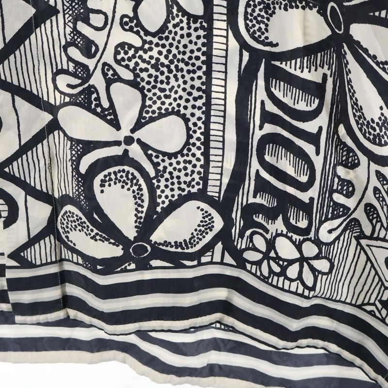 Dior Homme 20aw×shaw N Stuss Y Shaw N Stuss Y Collaboration Floral Logo Print Silk