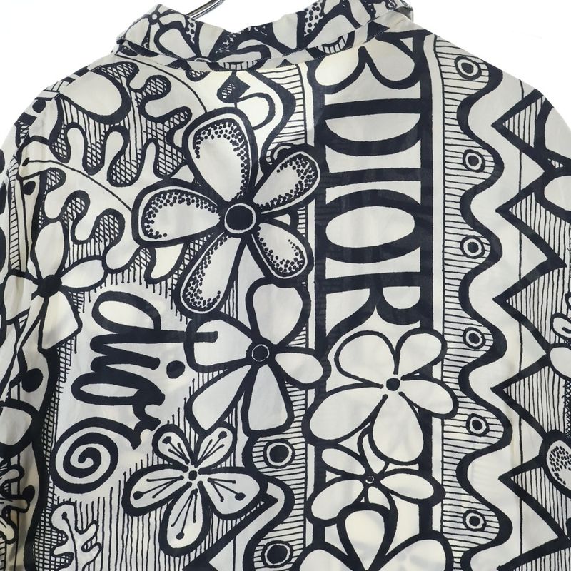 Dior Homme 20aw×shaw N Stuss Y Shaw N Stuss Y Collaboration Floral Logo Print Silk