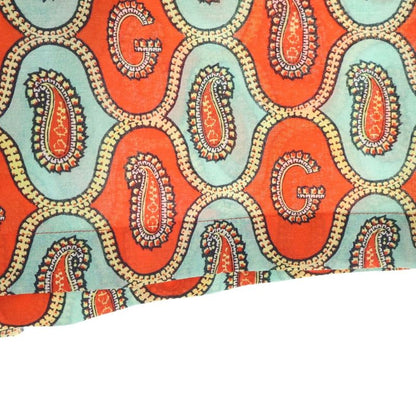 Gucci 21aw G Paisley Linen All-Over Pattern Half Pants Shorts Orange 654233
