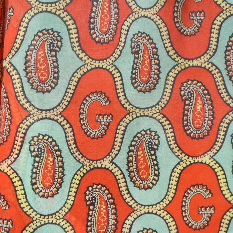 Gucci 21aw G Paisley Linen All-Over Pattern Half Pants Shorts Orange 654233