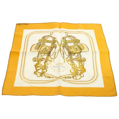 Hermes Carré 40 Brides de Gala Silk Scarf Yellow