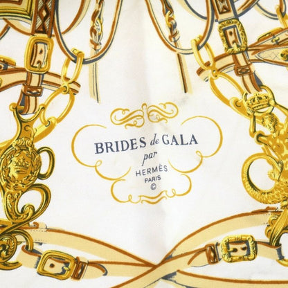 Hermes Carré 40 Brides de Gala Silk Scarf Yellow