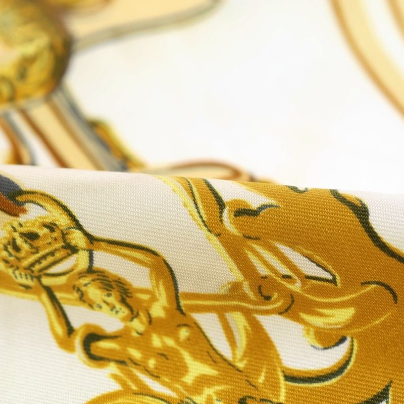 Hermes Carré 40 Brides de Gala Silk Scarf Yellow