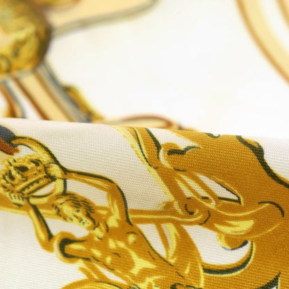 Hermes Carré 40 Brides de Gala Silk Scarf Yellow