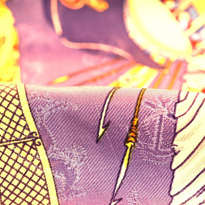 Hermes Carre 90 le Geographe Geographer Silk Scarf Blue