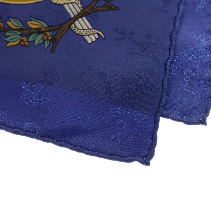 Hermes Carre 90 le Geographe Geographer Silk Scarf Blue