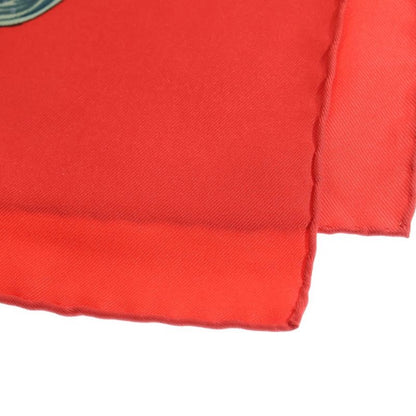 Hermes Carre 90 Au Fil de LA Sole Silk Scarf Red