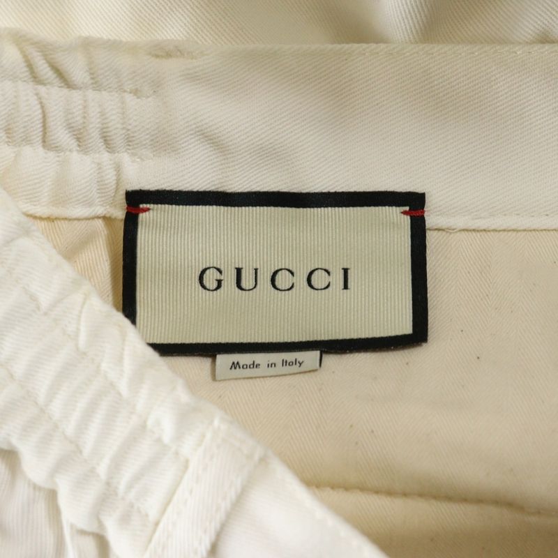 Gucci Interlocking G Sherry Line Cotton Cargo Pants White 623986 Xdba4