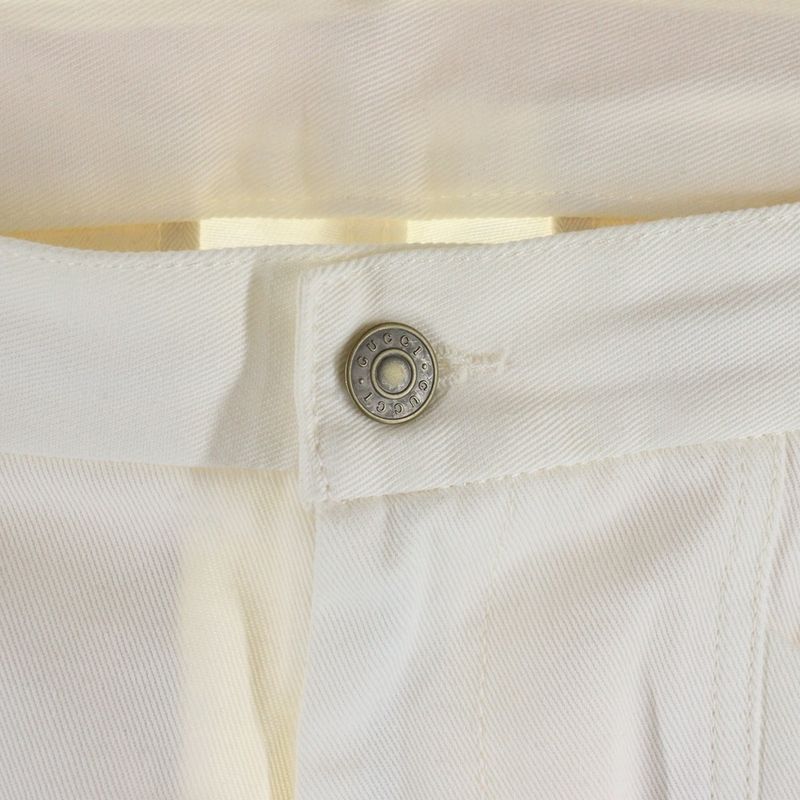 Gucci Interlocking G Sherry Line Cotton Cargo Pants White 623986 Xdba4