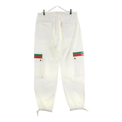 Gucci Interlocking G Sherry Line Cotton Cargo Pants White 623986 Xdba4