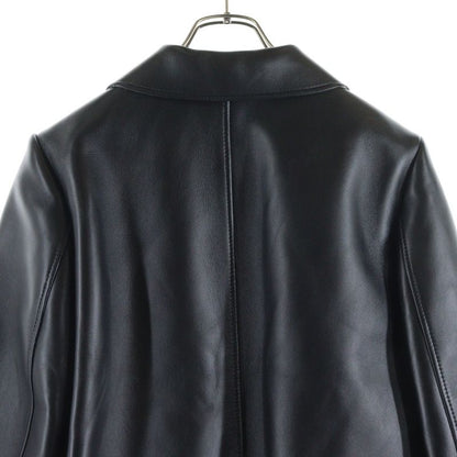 Celine Claudine Collar Triomphe Button Soft Lambskin Leather Snap Button Jacket