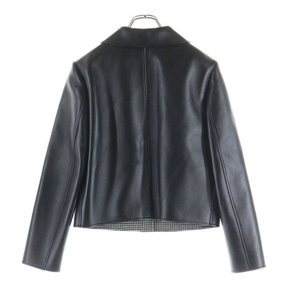 Celine Claudine Collar Triomphe Button Soft Lambskin Leather Snap Button Jacket