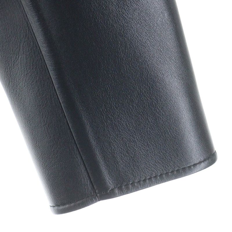 Celine Claudine Collar Triomphe Button Soft Lambskin Leather Snap Button Jacket