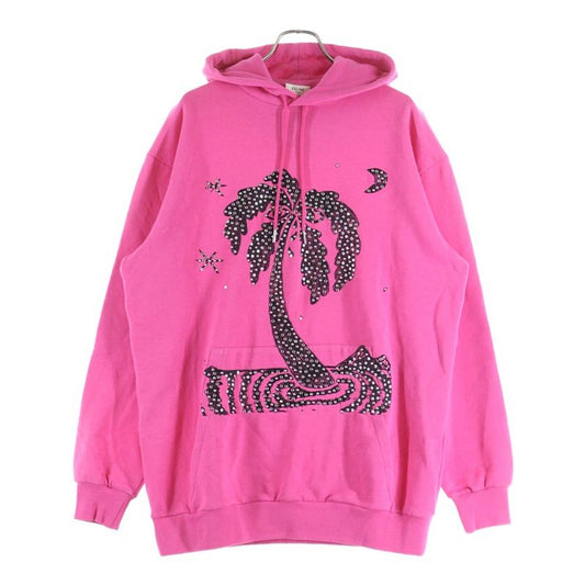 Celine Palm Tree Studded Hoodie Pullover Hoodie Pink 2y795670q